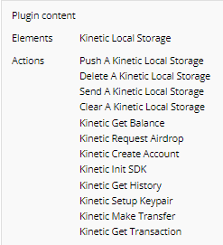 Kinetic Plugin Actions